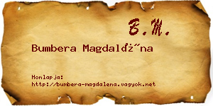 Bumbera Magdaléna névjegykártya